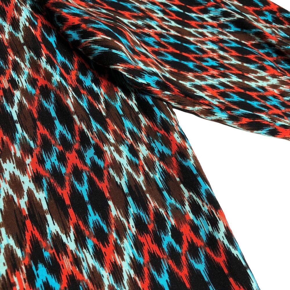 Ariat Top Womens XL Aztec Western Chevron Southwestern 3/4 Sleeve Blouse NWT - Picture 3 of 15